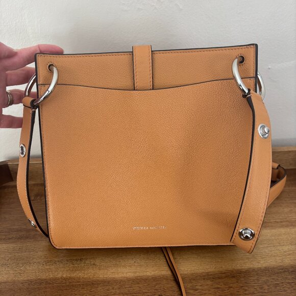 Rebecca Minkoff Megan Feed Tote Caramello Tan Leather Shoulder Bag - Picture 3 of 9